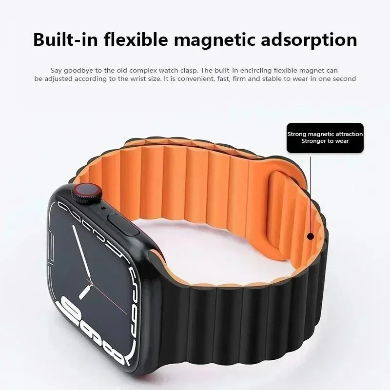 Magnetic band Silicone Sport band For Apple Watch 41mm 42mm 44mm 45mm 46mm 49mm Apple Watch Series 11 10 9 8 7 6 5 4se
