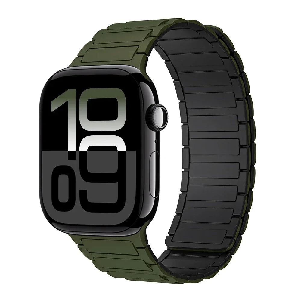 New Sport Silicone band for Apple Watch band Ultra 3 49mm 11 10 46mm 42mm Magnetic band Apple Watch 9 8 7 6 5 SE 45mm 41mm 44mm 40mm