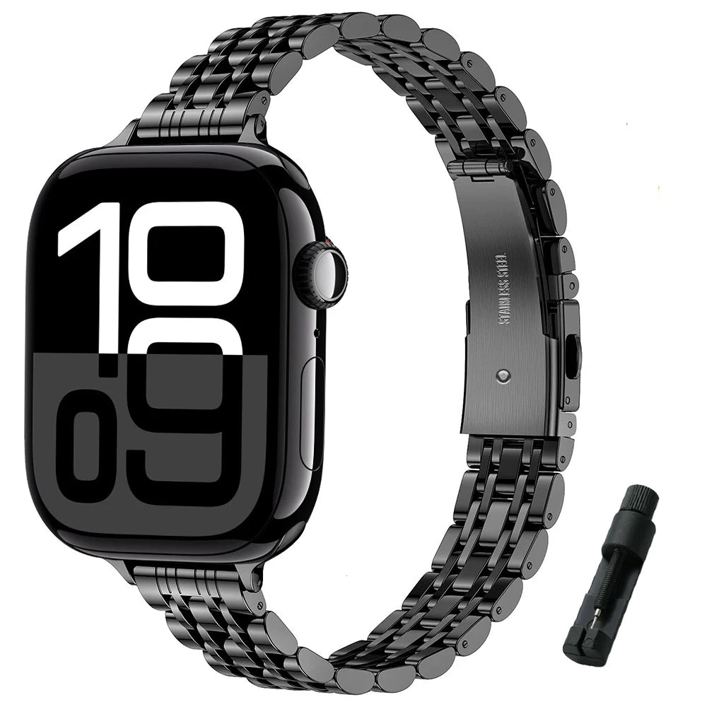 For Apple Watch 10 11 46mm band metal Wristband Lady band For Apple Watch 9 8 7 Ultra 49mm 44mm 45mm band Women Business Watchband