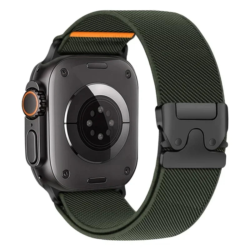 Nylon band for Apple Watch band Ultra 2 49mm 10 9 8 7 46mm 44mm 42mm 45mm 41mm Braided Elastic band for Apple Watch Series 6 SE