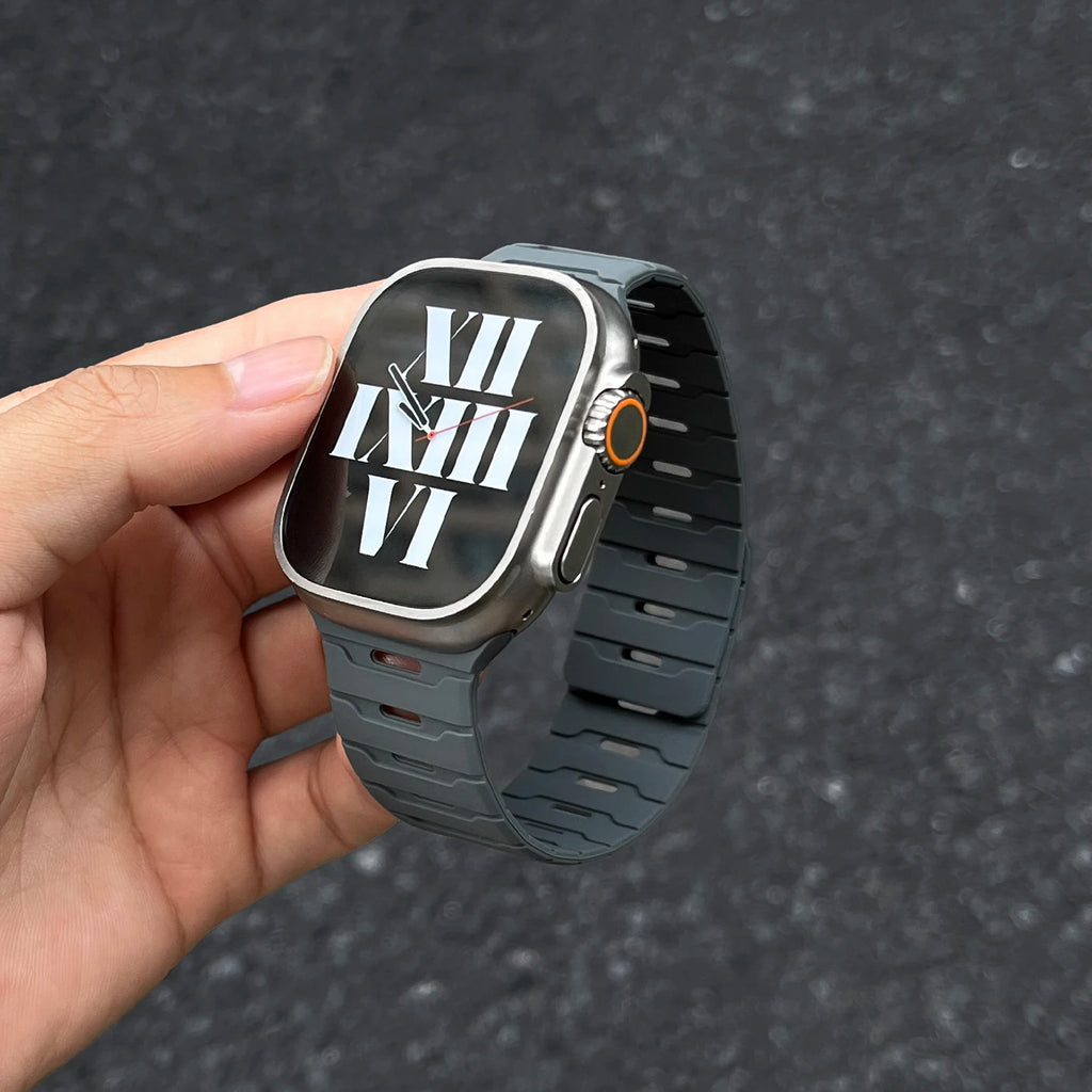 Magnetic Silicone for Apple Watch Ultra 3 band 40mm 44mm 46mm 45mm 49mm 42mm 41mm correas para band Apple Watch 11 10 SE 9 8 7 6