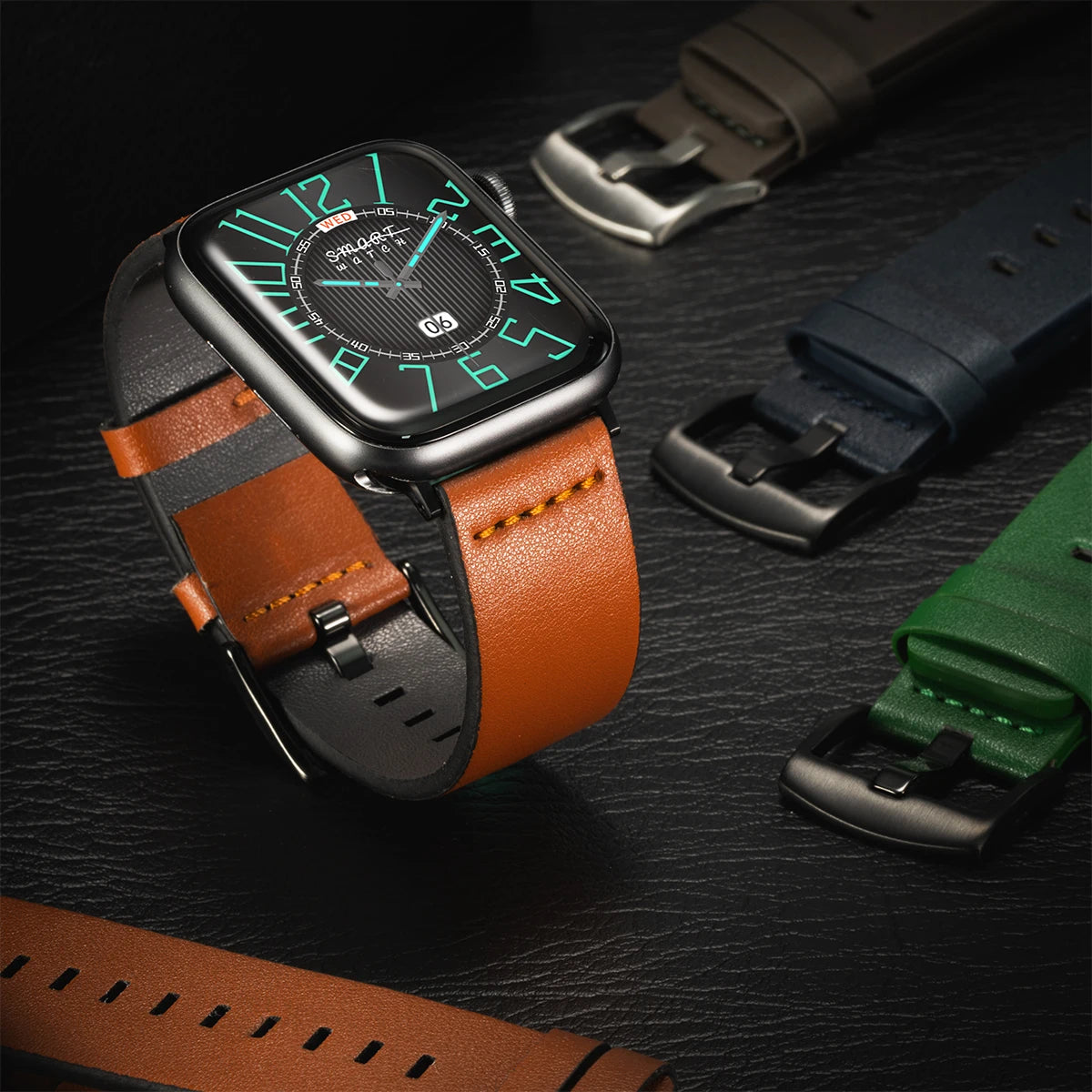 Leather band for Apple Watch Ultra 2 band 49mm S10 46mm 9 8 7 45mm 41mm High Quality band for Apple Watch Series 6 SE 5 4 44mm 40mm