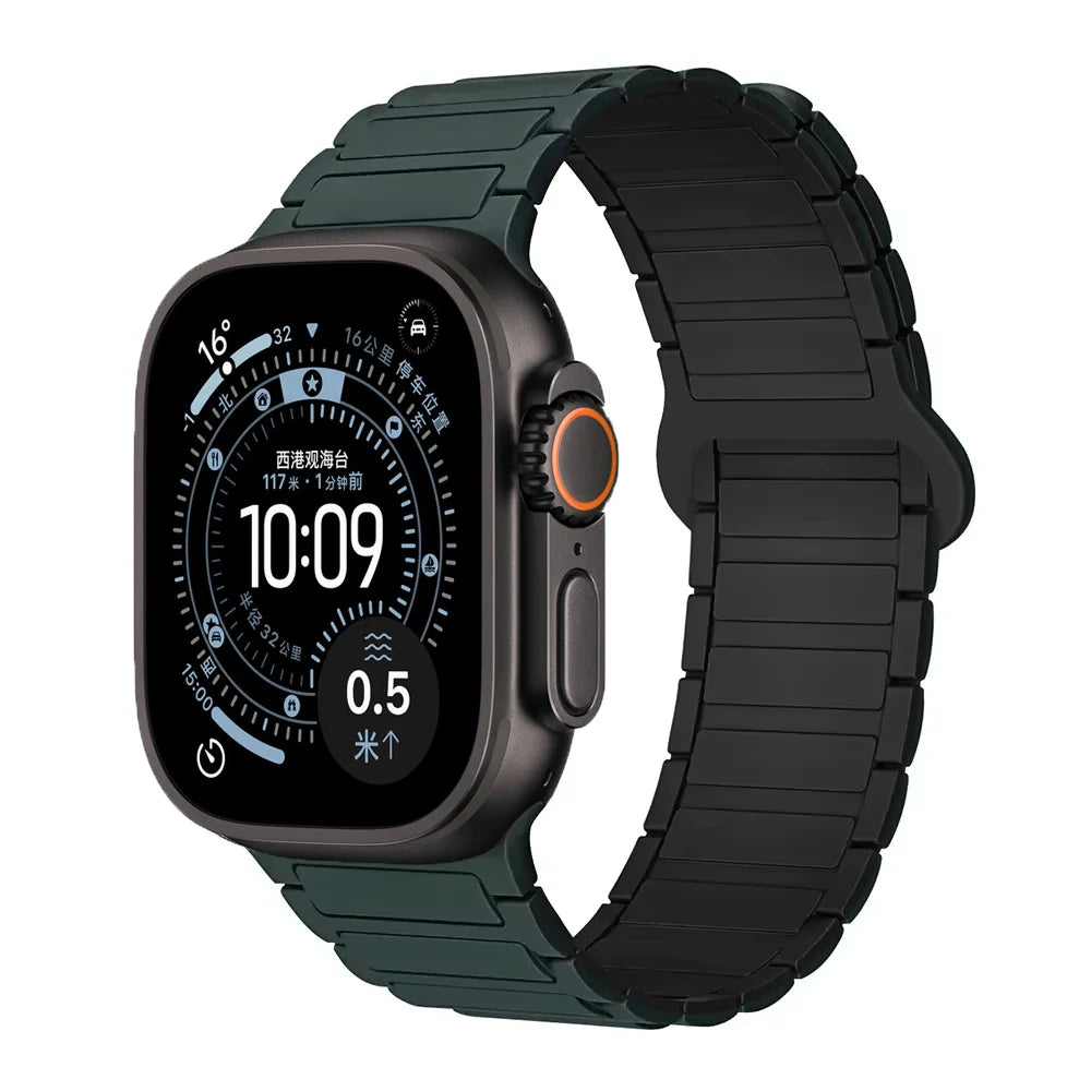Magnetic Silicone band for Apple Watch Ultra 3 band 49mm 46mm 42mm 45mm 44mm 40mm band correa Apple Watch Series 11 10 9 8 7 SE