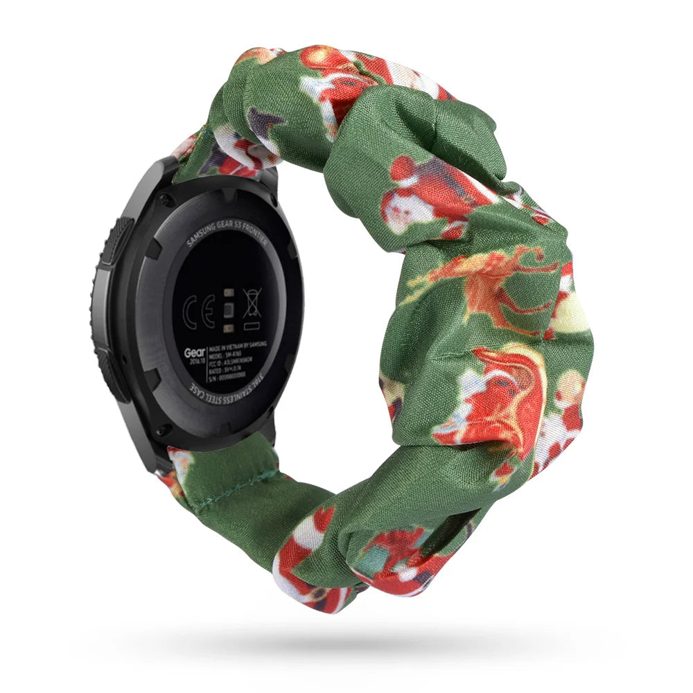 Scrunchie Strap For Samsung Galaxy watch 7/4/5/6 pro 45mm classic 47mm 43mm SOLO LOOP belt correa bracelet HUAWEI GT 2 2e 3 band