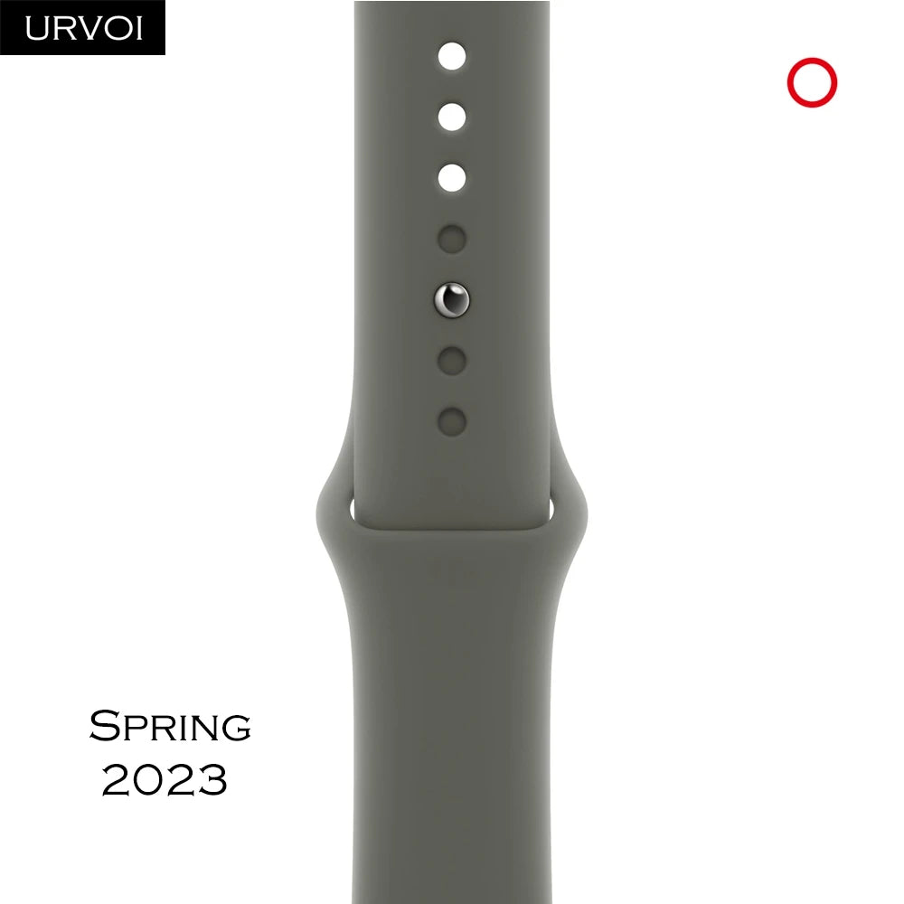 URVOI Sport band for Apple Watch Ultra 2 Series 10 9 8 7 6 SE 5 pin&tuck closure Silicone band for Apple Watch wristband replacement