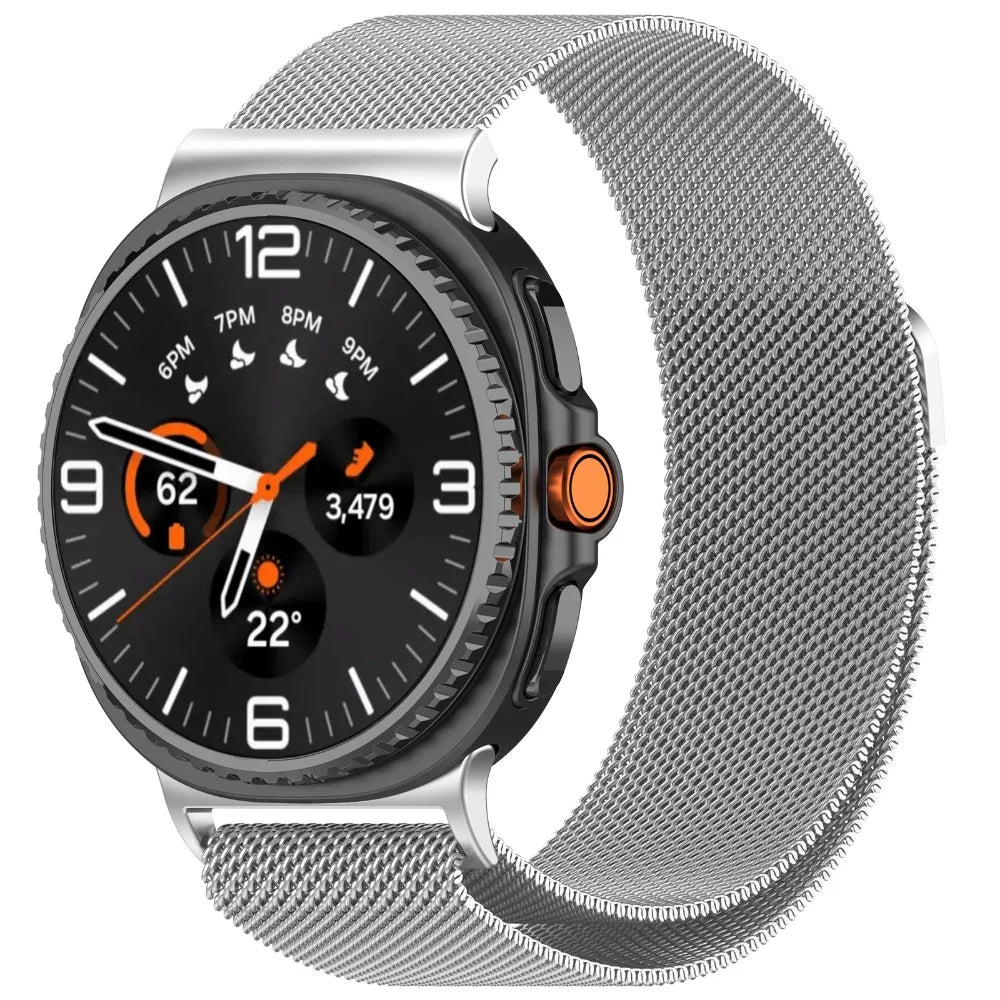 Milanese Magnetic Strap for Samsung Galaxy Watch 8 44mm 40mm Classic 46mm Metal Breathable Replaceable Galaxy Watch Ultra 47mm