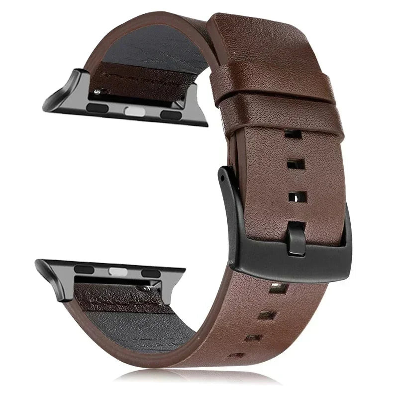 Leather band for Apple Watch Ultra 2 band 49mm 10 46mm 9 8 7 45mm 41mm High Quality band for Apple Watch Series 6 SE 5 4 44mm 40mm