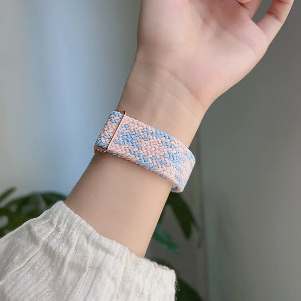 Band For Samsung Galaxy Watch 7 FE 5 Pro 4 6 classic 44mm 40mm Nylon Braided sport bracelet correa Galaxy Watch 7 Strap