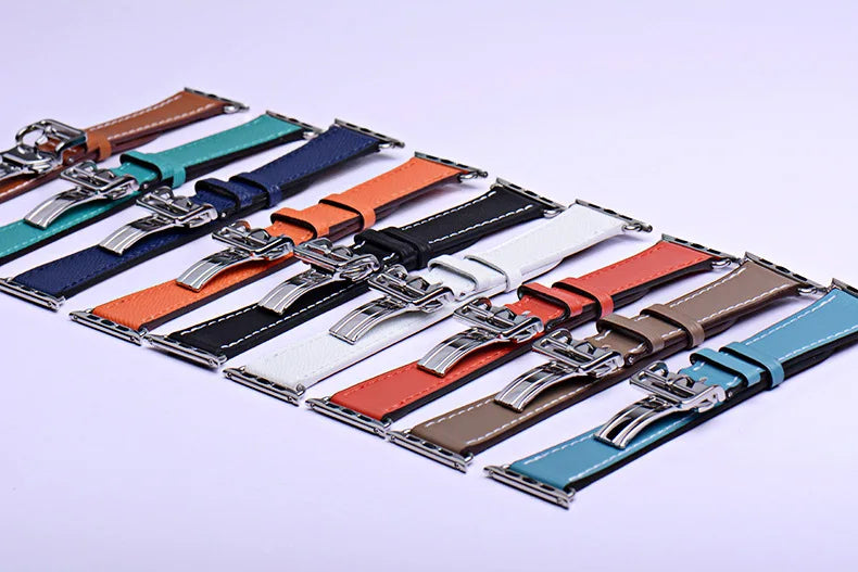 Genuine Leather band For Apple Watch Series 11 10 9 8 SE 3 band 46mm 44mm 41mm 45mm 42mm 38mm band Apple Watch Ultra 3 2 1 49mm