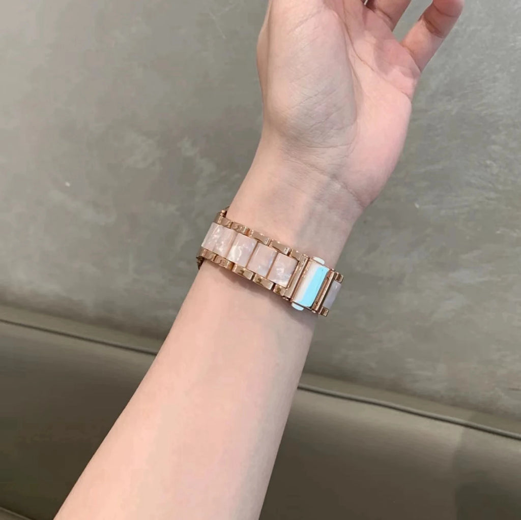 resin metal band For Apple Watch band women Ultra 10 9 8 7 6 5 4 3 2 1 SE 38mm 40mm 41mm 42mm 44mm 45mm 46mm 49mm Loop