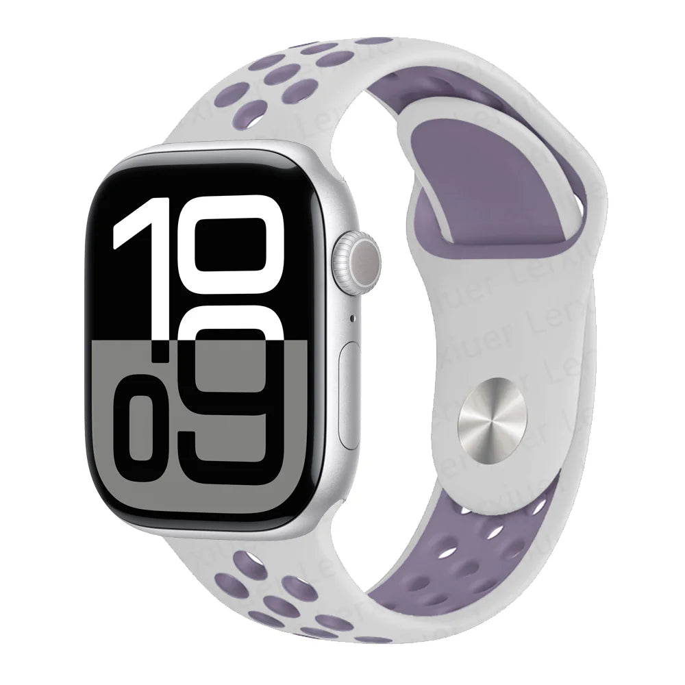 Official band For Apple Watch band Ultra 2 40mm 44mm 46mm 49mm 41mm 42mm 45mm Silicone band correa Apple Watch 11 10 9 8 7 6 SE3 band