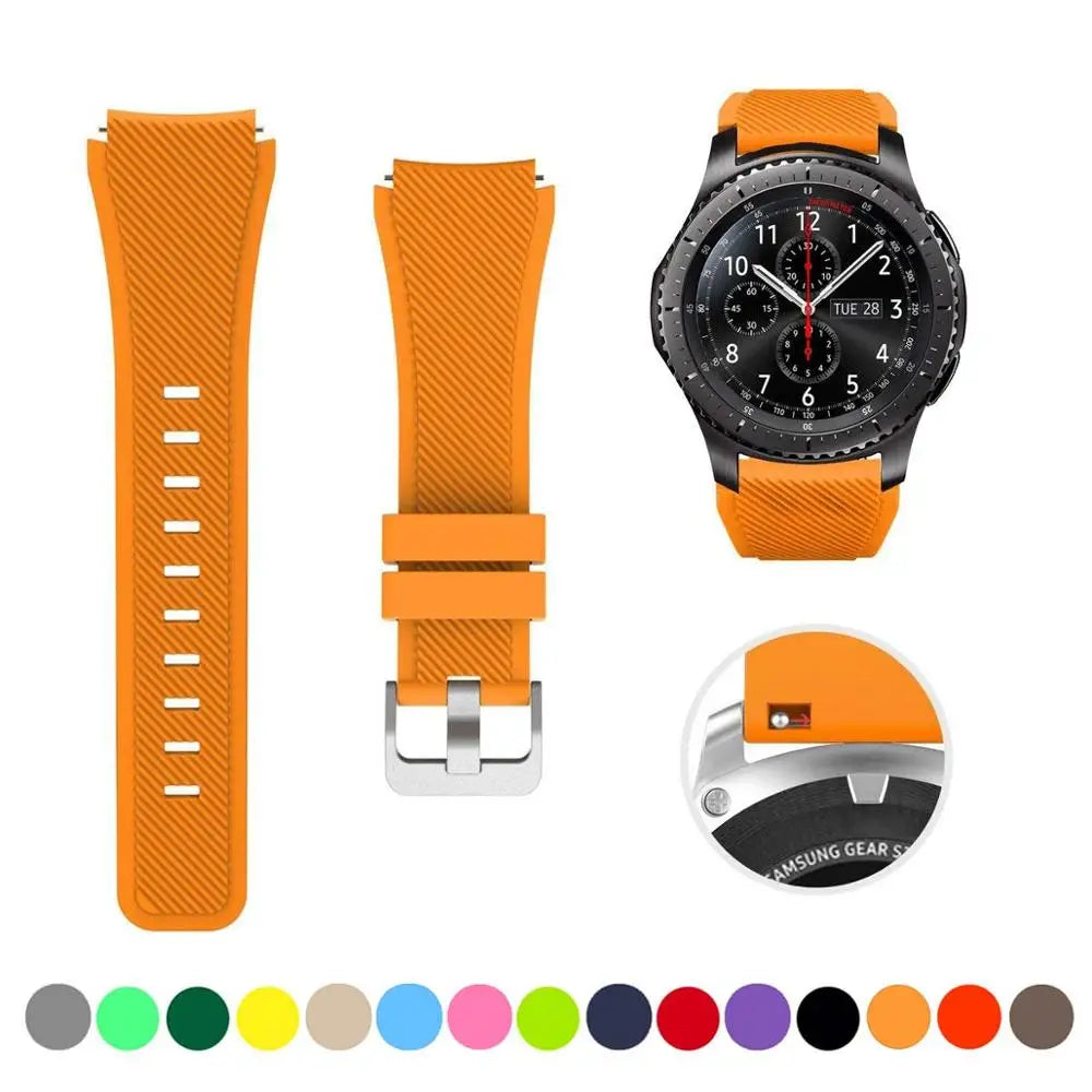 20/22mm Watch Strap For Samsung galaxy watch 5/6/4 40mm/Classic 46/Gear s3 silicone bracelet huawei watch gt 2e/5 pro 45mm Strap