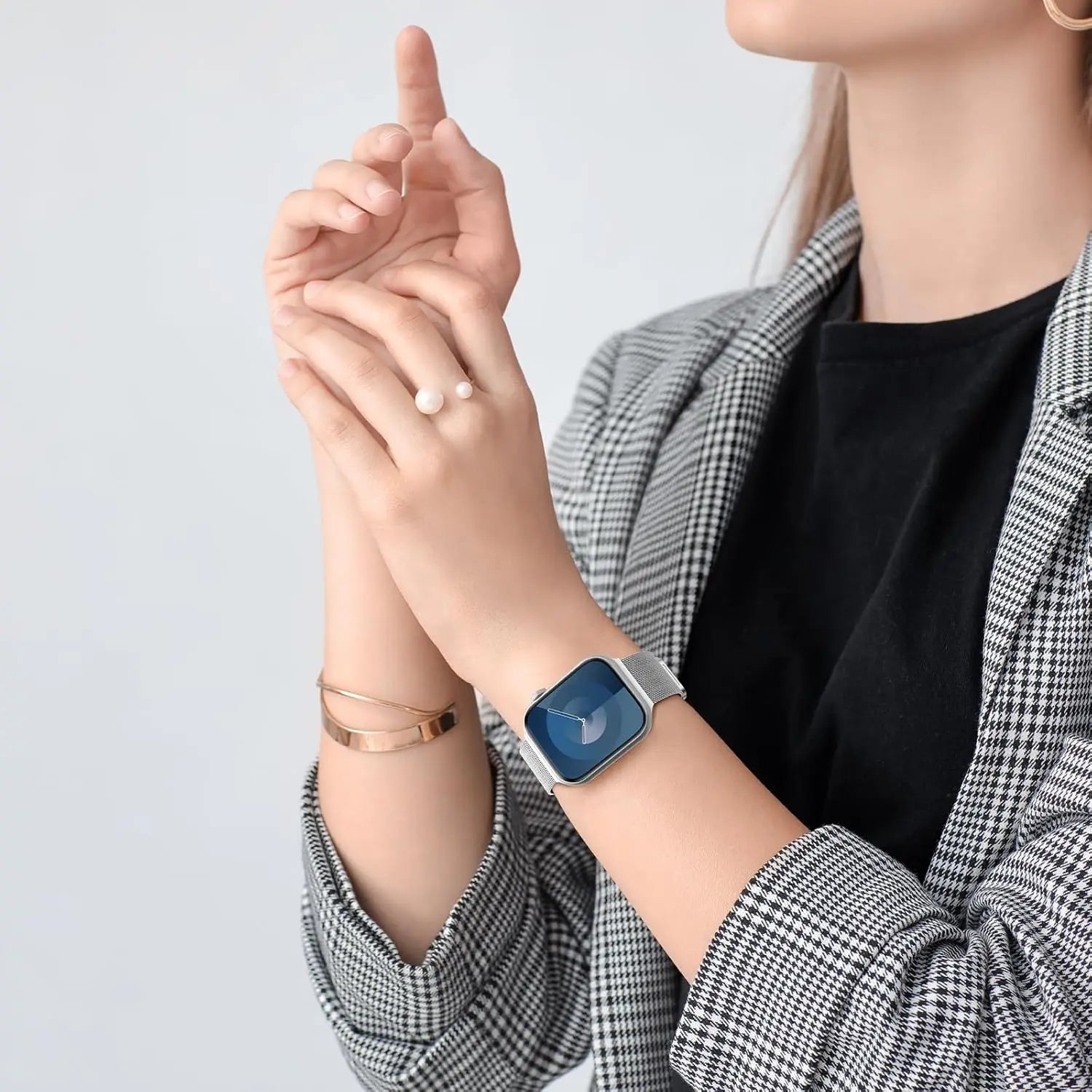 Diamond Case+Milanese band For Apple Watch band Ultra 2 band For Apple Watch 10 9 8 7 46mm 42mm 45mm 44mm 40mm 41mm Series 6 5 4