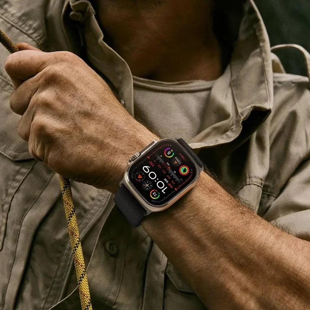 Sport Nylon Loop band for Apple Watch band 49mm 46mm 42mm 45mm 44mm band for Apple Watch Series Ultra 2 10 9 8 7 SE 6 5 4 Correa