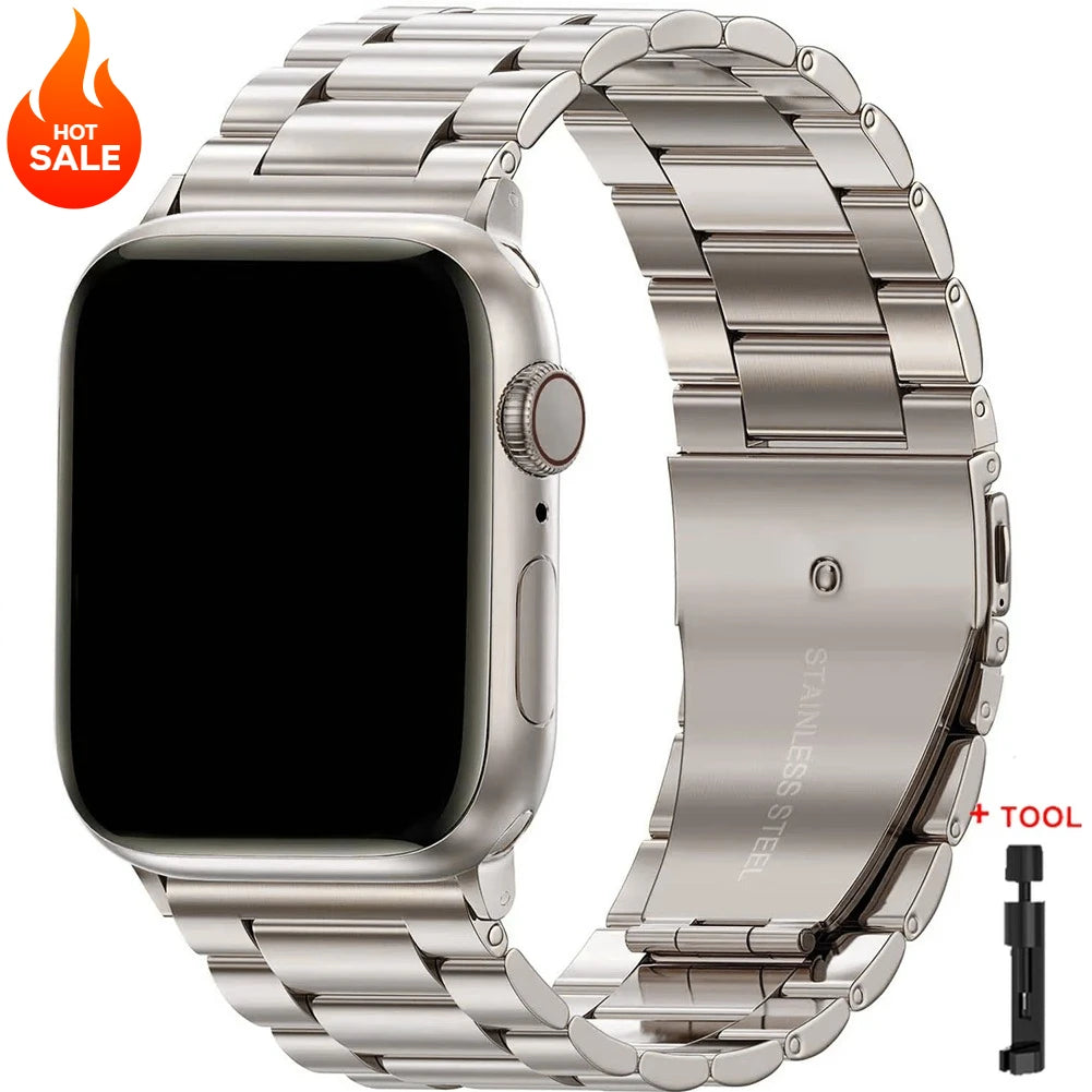 Metal Stainless Steel band for Apple Watch band Ultra 3 2 49mm 46mm 42mm 45mm 44mm 41mm band Apple Watch Series 11 10 9 8 7 6 SE 5 4