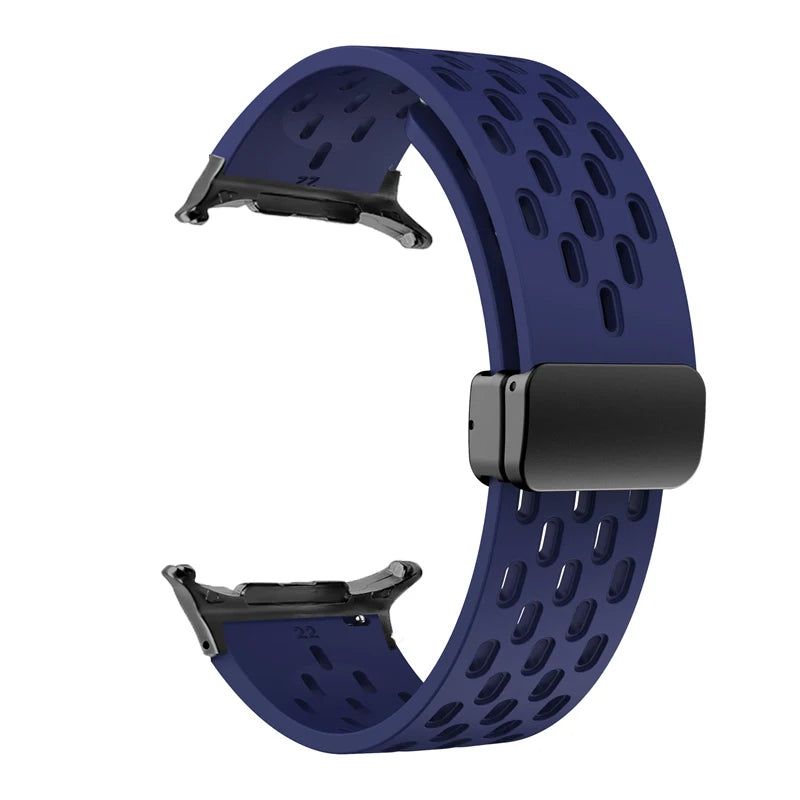 Silicone Strap for Samsung Galaxy Watch 8 40mm 44mm 8 Classic 46mm Magnetic Buckle Band Breathable Watchband No Gaps Bracelet