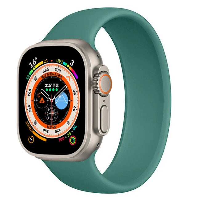 Solo Loop For Apple Watch band 45mm 44mm 40mm 41mm 42mm Ultra 49mm 38mm 44mm correa band Apple Watch Series 9 8 7 SE 3 4 5 6 band