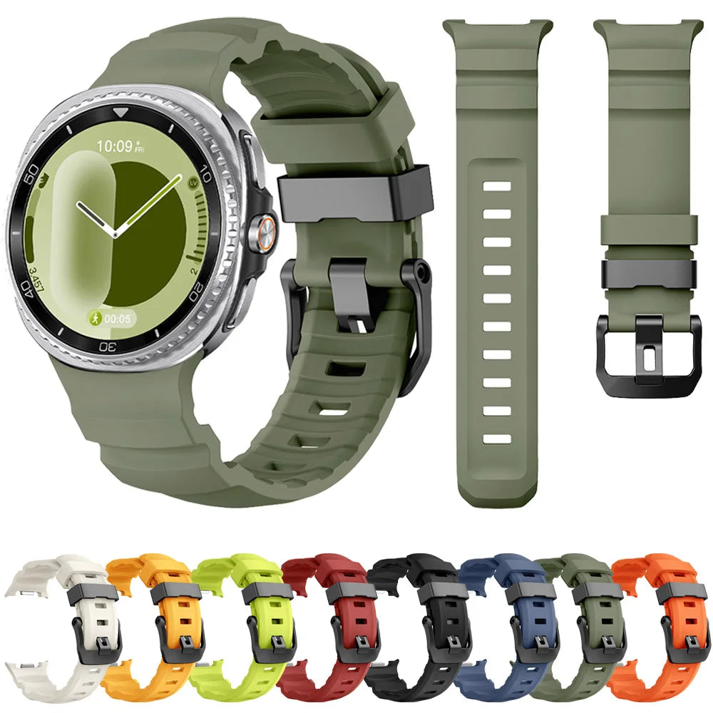 Trail Silicone Band for Samsung Galaxy Watch 8 Strap 44mm 40mm No Gaps Bracelet for Galaxy Watch 8 Classic 46mm Sport Wristband