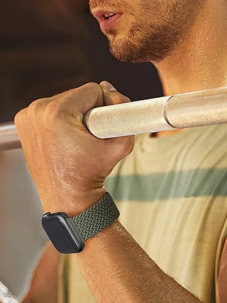 band for Apple Watch 11 band 42mm 46mm 44mm 40mm 45mm Apple Watch Ultra 3 49mm Elastic Braided band correa Series 10 9 8 7 6 SE