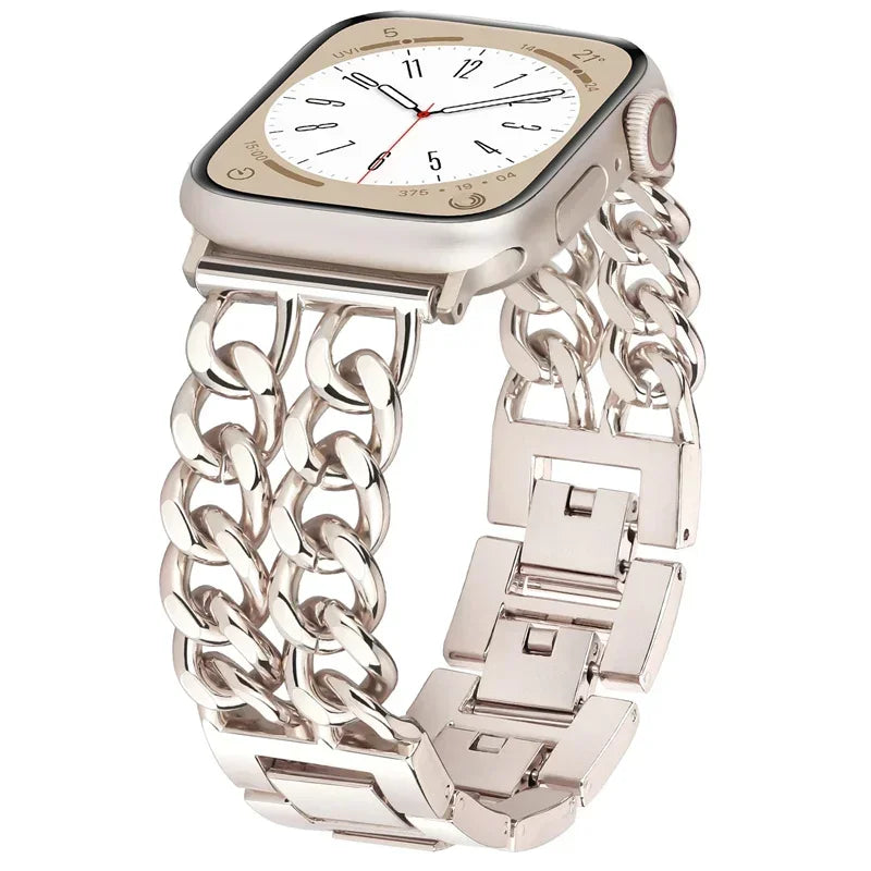 Link band for Apple Watch band Ultra 2 49mm 40mm 44mm 41mm 45mm metal Stainless steel Apple Watch band Series 9 8 7 SE 6 5 4 3