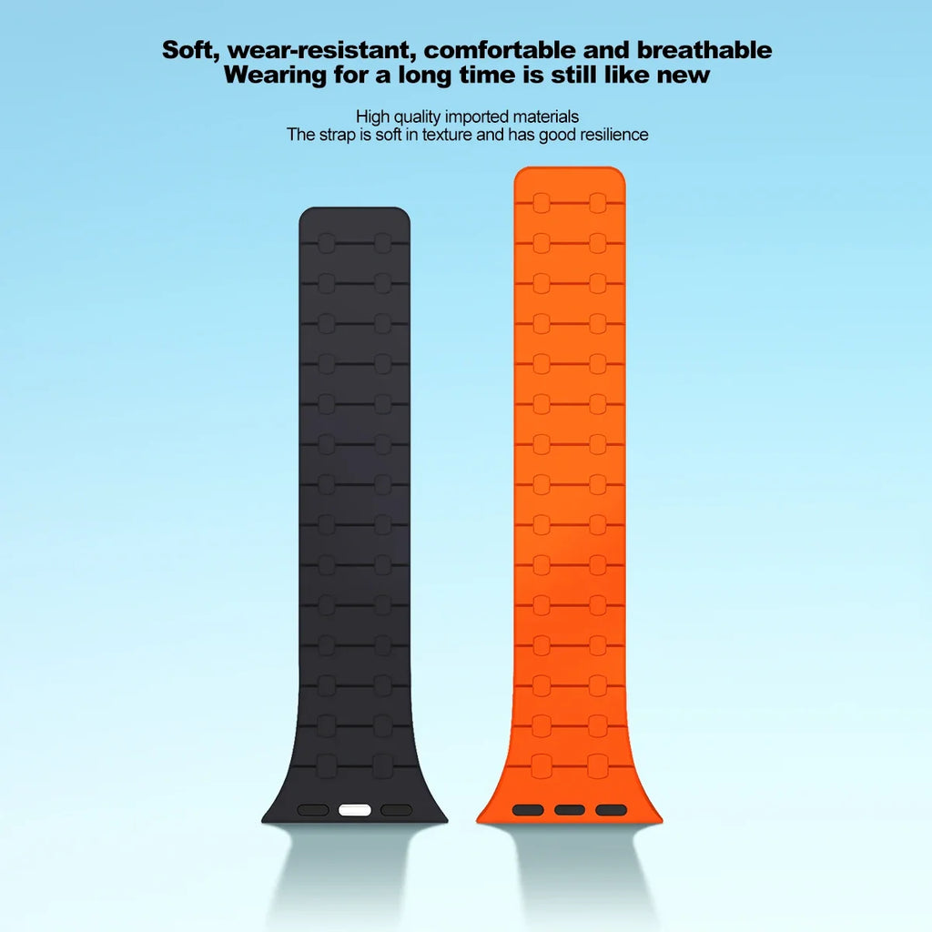 Magnetic Silicone band for Apple Watch Ultra 3 2 49mm 46mm 42mm 45mm 44mm sport band Apple Watch Series 11 10 9 8 7 6 SE 5 band