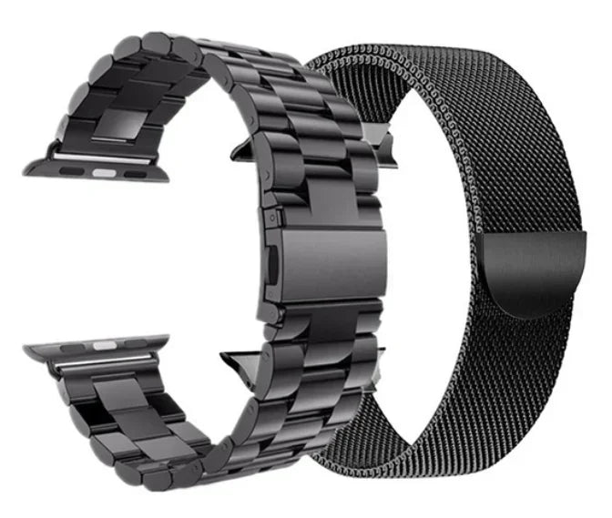 2pcs Stainless Steel band For Apple Watch band 49mm 45mm 41mm 40mm 44mm metal correa band belt Apple Watch Series9 8 7 6 5 SE 4