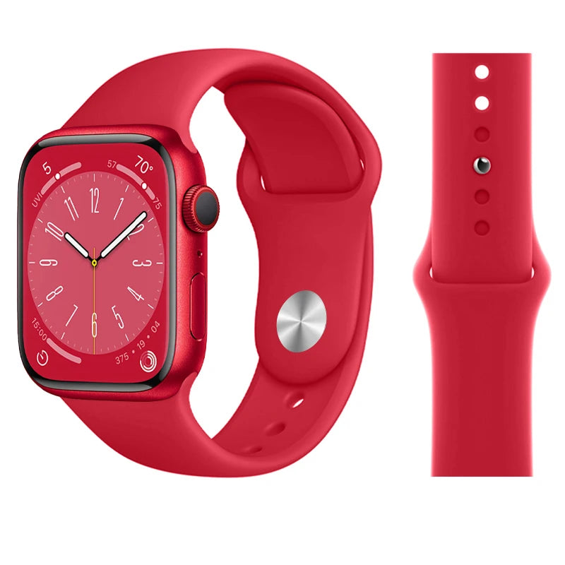 Official Silicone band for Apple Watch band Ultra 2 49mm 44mm 40mm 41mm 45mm 38mm Sport band Apple Watch Series 9 7 5 SE 10 42mm 46mm