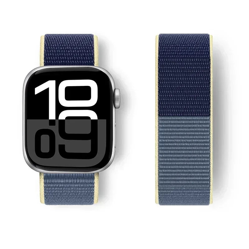 Nylon Loop For Apple Watch band 44mm 40mm 45mm 41mm 42mm 38mm 45mm sport band Apple Watch Series 9 8 7 SE 6 5 3 Ultra 2 49mm band