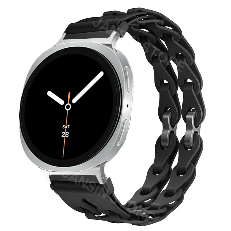 Silicone Band for Samsung Galaxy Watch 8 40mm 44mm Sports Strap Correa Wristband Breathable Bracelet For Galaxy 8 Classic 46mm