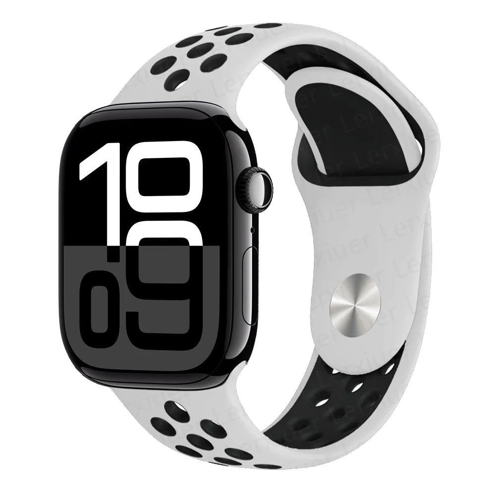 Official band For Apple Watch band Ultra 2 40mm 44mm 46mm 49mm 41mm 42mm 45mm Silicone band correa Apple Watch 11 10 9 8 7 6 SE3 band