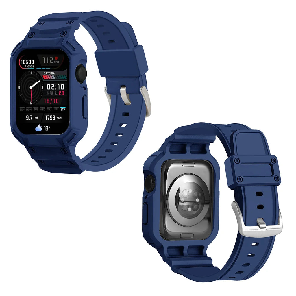 For Apple Watch Series 10 46mm 42mm Sport Protective Replacement Wristband Apple Watch Series 10 Retrofits band Case One piece