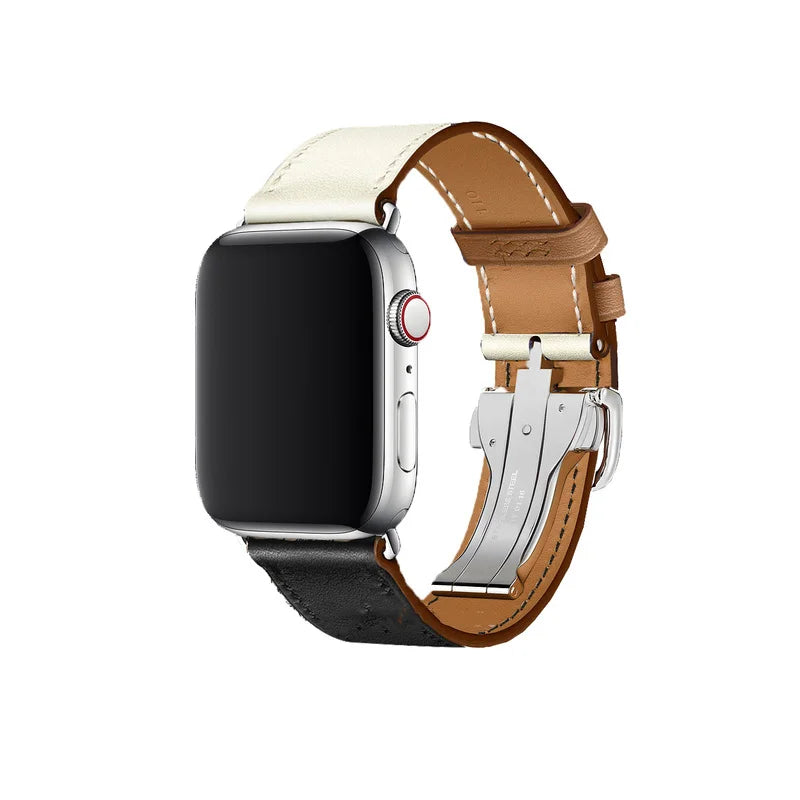 Genuine Leather band For Apple Watch Series 11 10 9 8 SE 3 band 46mm 44mm 41mm 45mm 42mm 38mm band Apple Watch Ultra 3 2 1 49mm