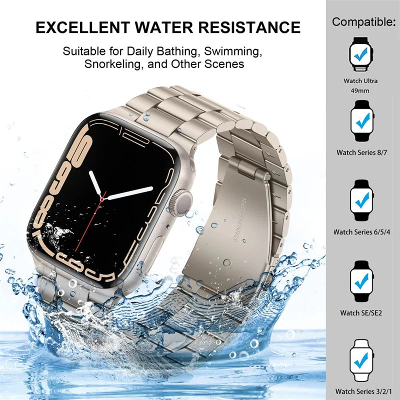 Metal band For Apple Watch Ultra 49mm 8 7 45mm 41mm 42mm 44mm stainless steel smart watch wristband Apple Watch 6 5 4 3 SE 38mm 40mm