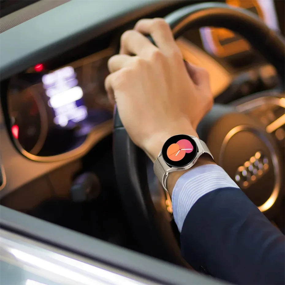 No Gaps Band For Samsung Galaxy Watch 7/FE/6/4/5/5 pro 44mm 40mm 20mm Milanese Loop Bracelet Galaxy 4-6 classic 43mm 47mm Band