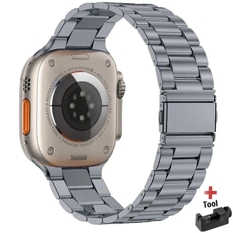 Metal band For Apple Watch Ultra 49mm 8 7 45mm 41mm 42mm 44mm stainless steel smart watch wristband Apple Watch 6 5 4 3 SE 38mm 40mm