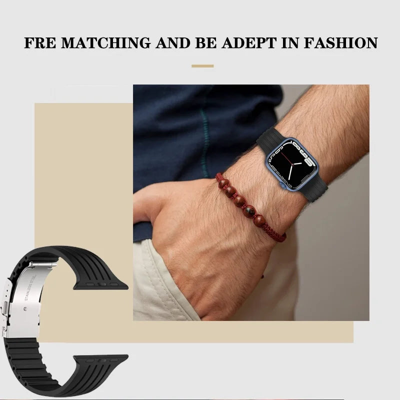 Silicone band Soft band For Apple Watch Ultra 2 44mm 40mm 49mm 45mm 41mm 38mm 42mm 45mm Apple Watch Series 3 6 SE 7 8 9