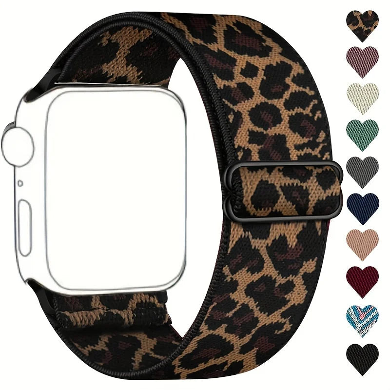 Nylon Elastic Solo Loop for Apple Watch Ultra 49mm band 45mm 44mm 46mm 41mm Scrunchie Adjustable band Apple Watch serie 6 7 8 9 10