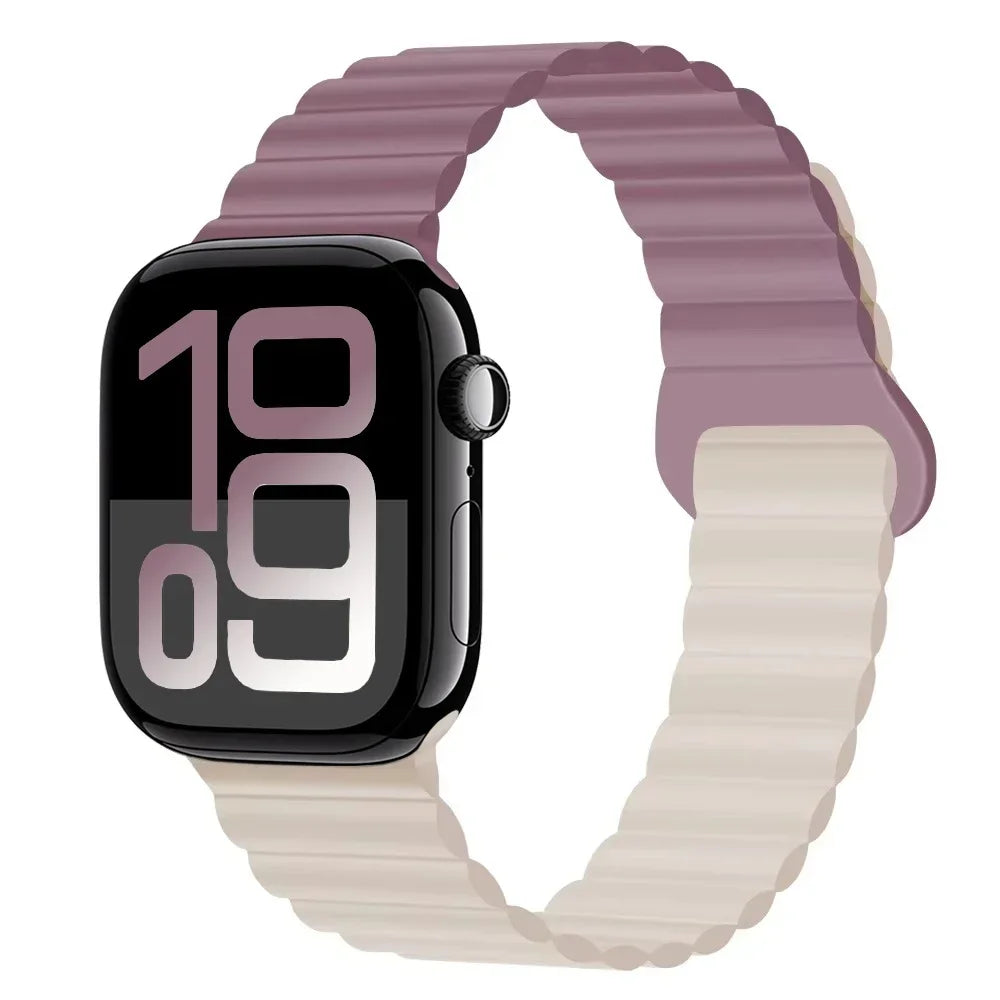 Silicone band for Apple Watch Ultra 3 2 1 49mm 11 10 42mm 46mm Magnetic band for Series 9 8 7 6 5 4 SE3 41mm 45mm 44mm 40mm
