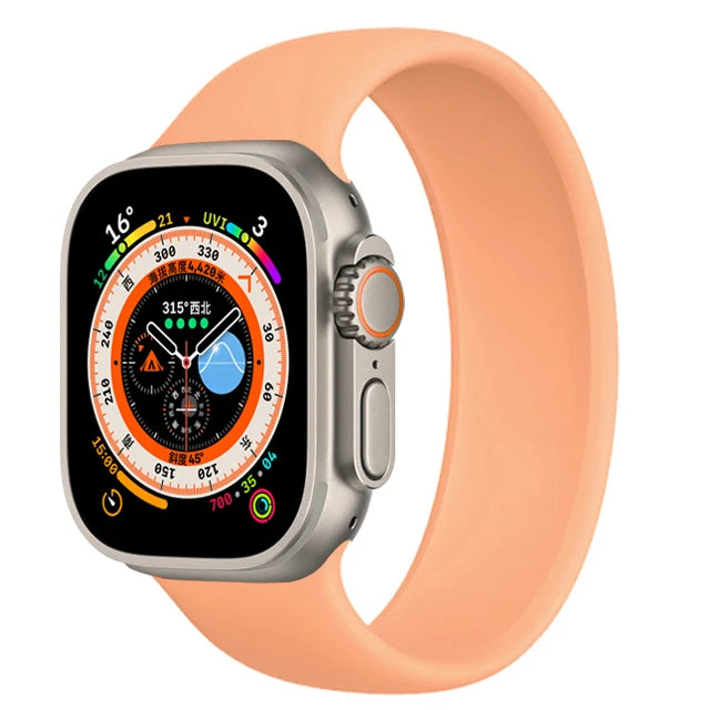 Solo Loop For Apple Watch band 45mm 44mm 40mm 41mm 42mm Ultra 49mm 38mm 44mm correa band Apple Watch Series 9 8 7 SE 3 4 5 6 band