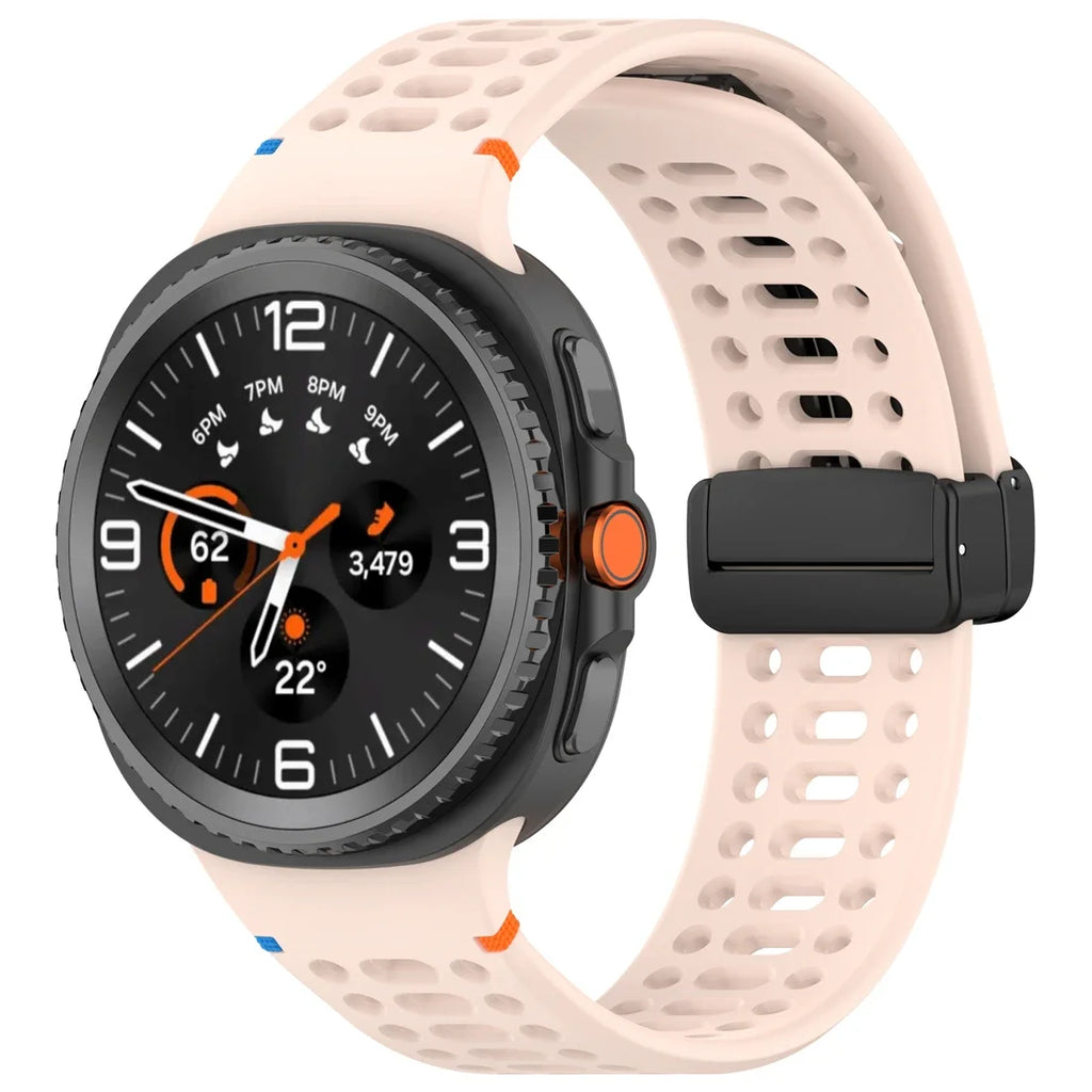 Air Hole Strap for Samsung Galaxy Watch 8 40mm 44mm Silicone Magnetic Buckle Wristband for Galaxy Watch 8 Classic Accessories