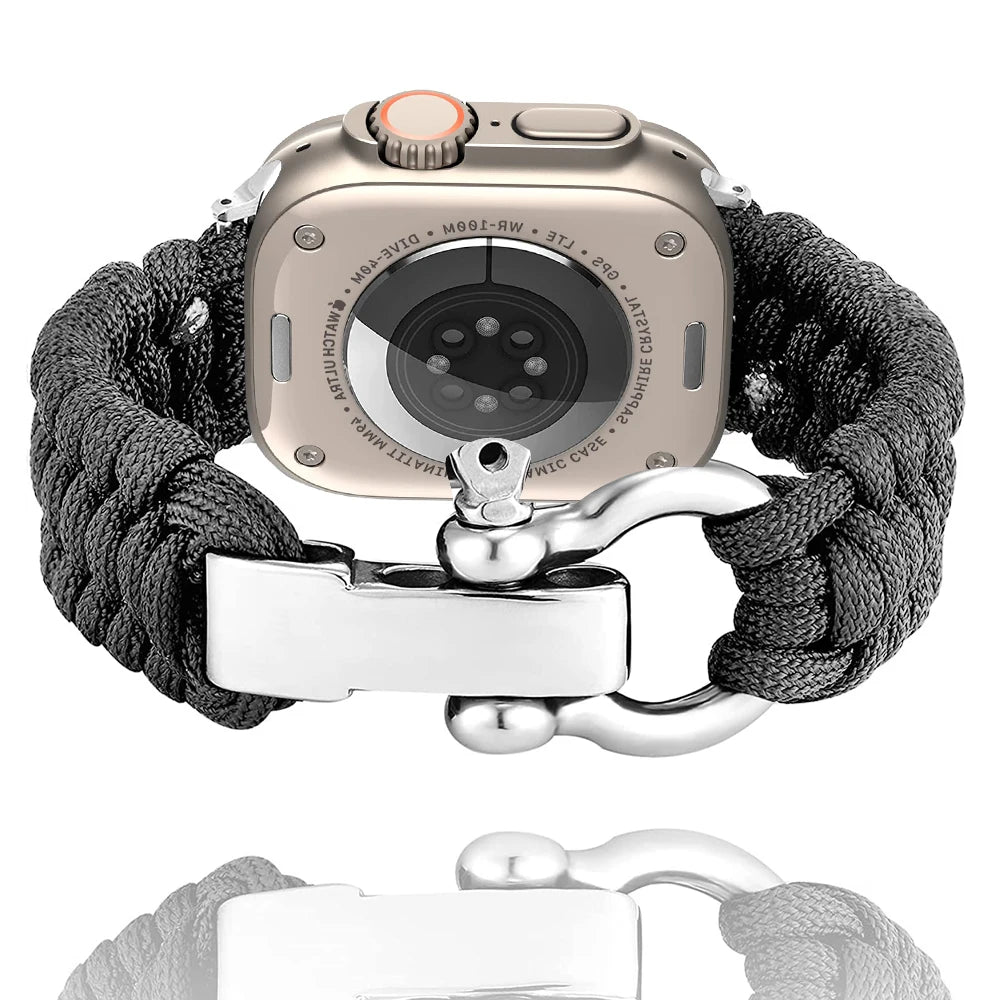 Savior Survival Rope band for Apple Watch Ultra 2 band 49mm 42mm 44mm 45mm Outdoor Nylon band Apple Watch SE 9 8 7 6 5 40mm 41mm