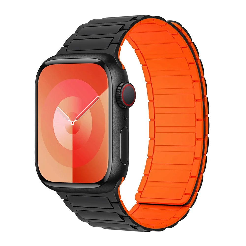 Magnetic band for Apple Watch band 44mm 40mm 49mm 45mm 41mm 38mm Silicone band Apple Watch Series 9 8 7 6 5 4 3 SE Ultra 2 band