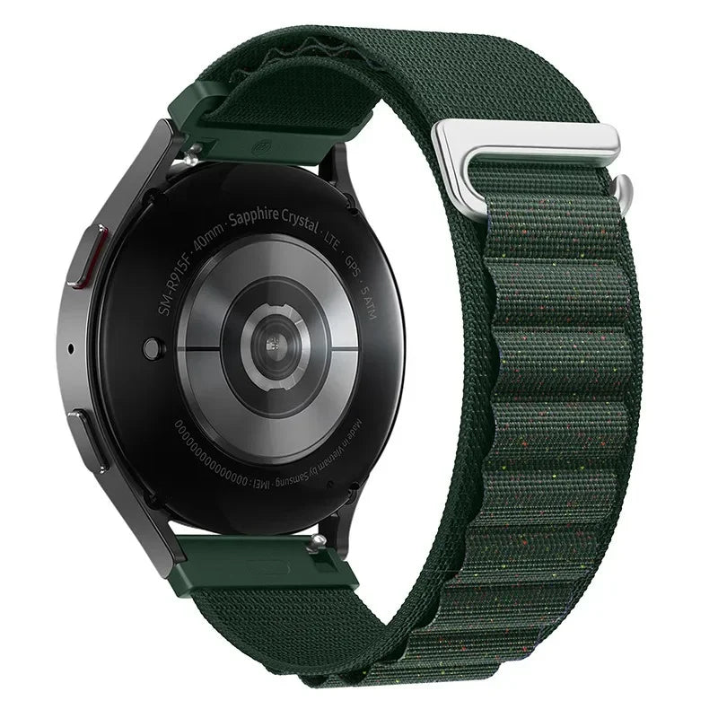 20mm 22mm Nylon Alpine Strap for Samsung Watch 7 6 5 Classic Bracelet Wristband for Huawei Watch 5/4/GT6-5 Pro 46mm Amazfit GTR