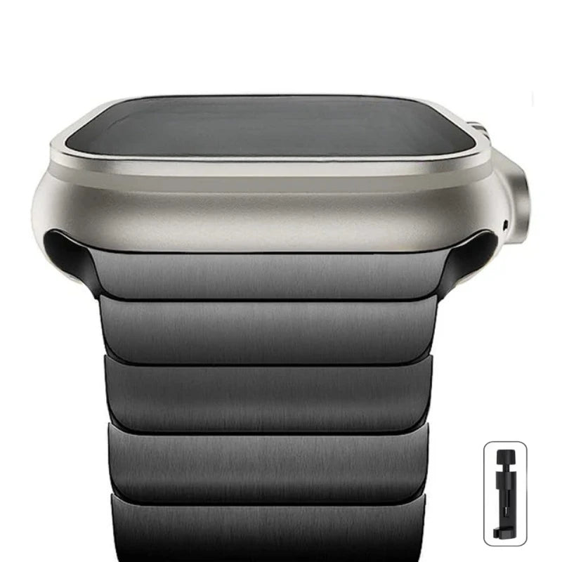 Luxury Stainless Steel band For Apple Watch Series 10 9 46mm 45mm 38mm 42mm 44mm 40mm Link band Apple Watch Ultra 2 49mm metal Band.