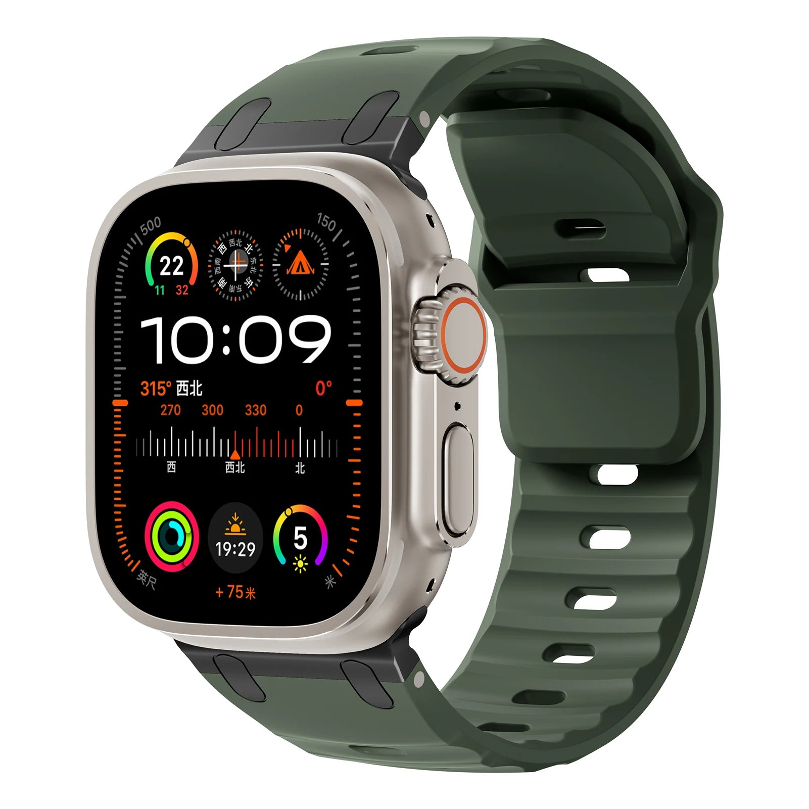 Sport Silicone band for Apple Watch Ultra 2 band 49mm Stainless Steel correa band Apple Watch Series 9 8 7 SE 10 45mm 44mm 46mm