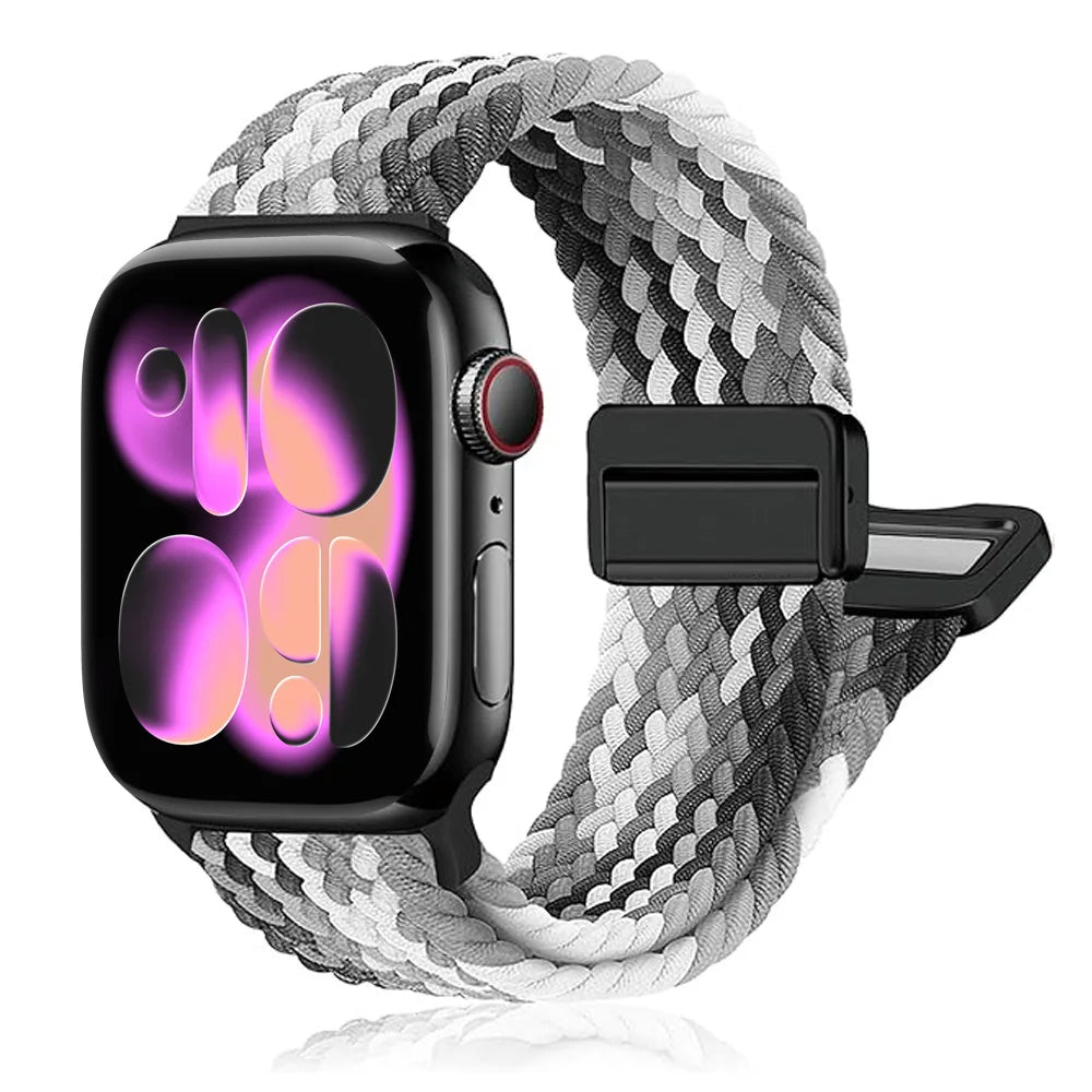 Braided LOOP band For Apple Watch 11 10 band 42mm 46mm SE3 40mm 44mm Magnetic Correa band Series 9 7 6 8 45mm 41mm 40mm Band