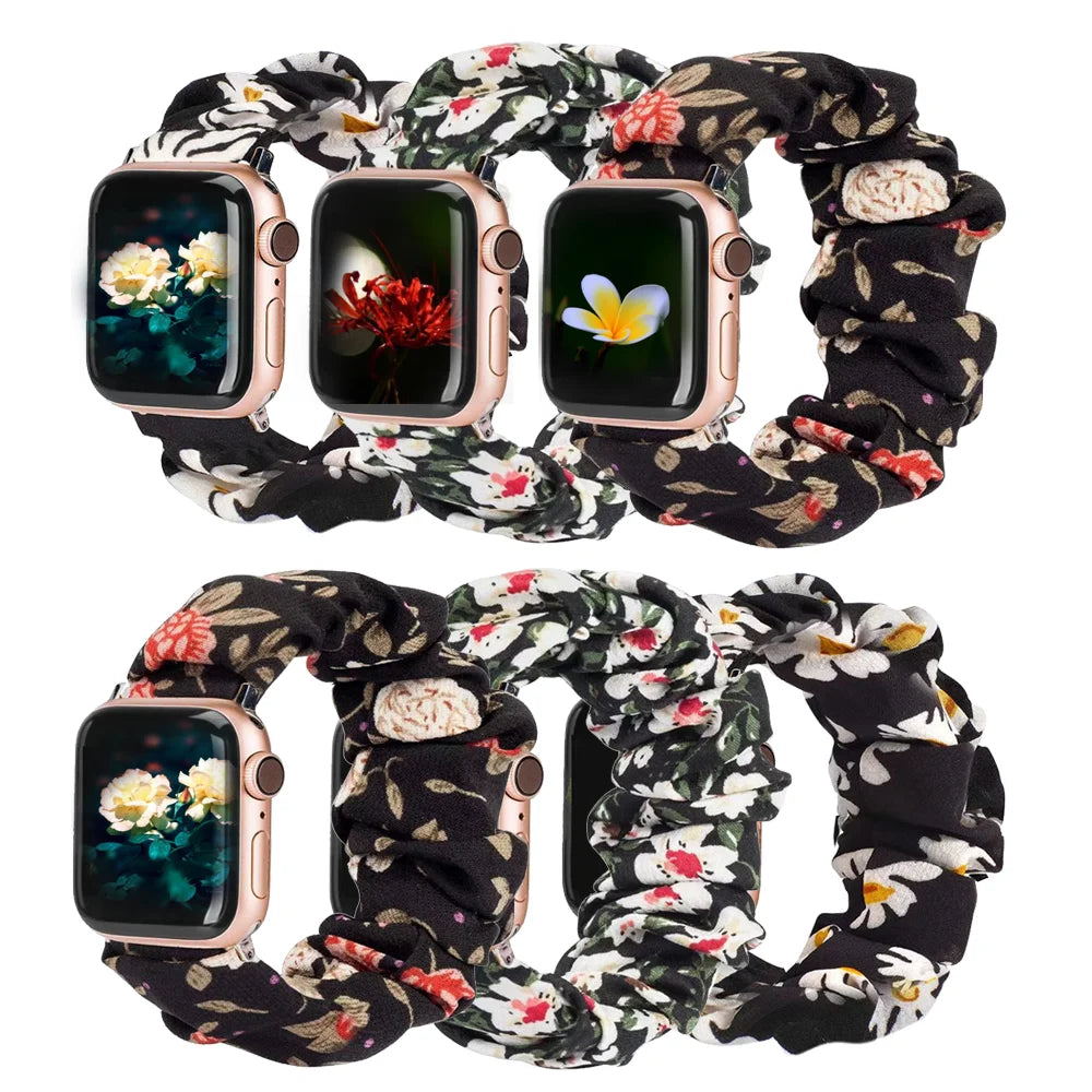 Nylon Elastic band for Apple Watch Ultra 2 49mm 9 8 7 45mm 41mm 6 5 4 SE 40mm 44mm Woman band belt Apple Watch 10 46mm 42mm band