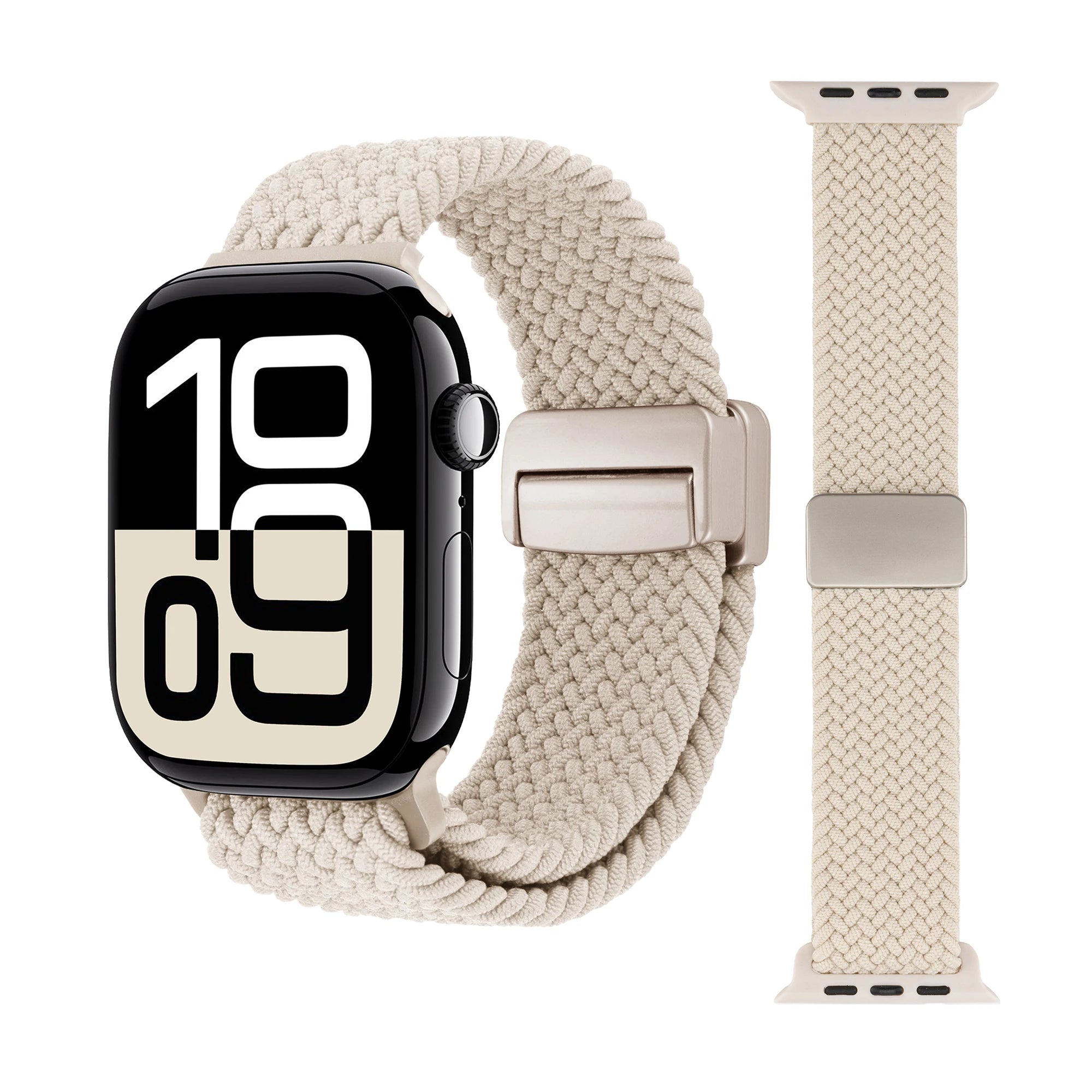 Braided Loop Nylon band for Apple Watch Ultra 2 49mm 46mm 42mm 45mm 41mm Magnetic band Apple Watch 10 9 8 7 6 5 SE 40mm 44mm Band