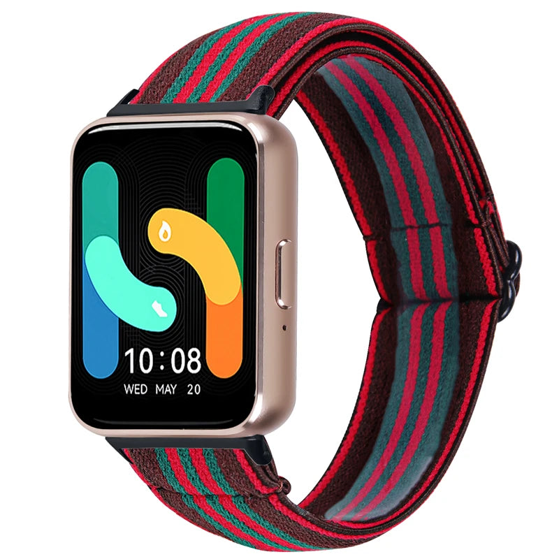 Elastic Nylon Strap For Samsung Galaxy Fit 3 Watch Bracelet Vintage Bohemian National Style Watchband For Samsung Fit 3 SM-R390