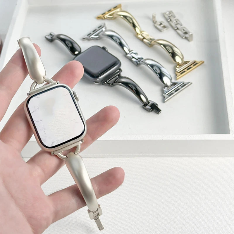 Starlight band For Apple Watch Ultra 3 2 1 Series 11 10 9 SE 3 metal band Apple Watch 46mm 49mm 41mm 45mm 40mm 42mm 44mm Women band